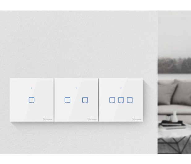 Sonoff Dotykowy włącznik światła WiFi + RF 433 T2 EU TX (3-kanałowy - 1489980 - zdjęcie 5